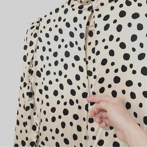 Reformation • Carmelina Silk Dress in Ink Blot - Picture 11 of 16